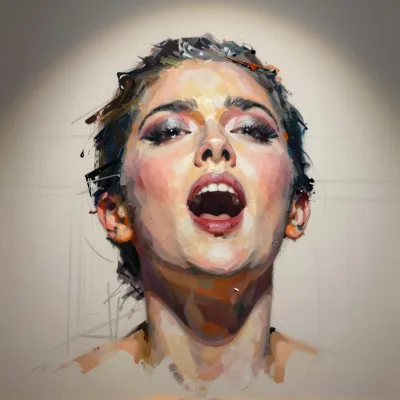 Opera Singer in Mid-Performance - Art - AI generated image