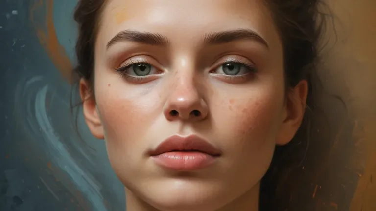 Impasto Portrait of Serene Young Woman - Portrait - AI generated image