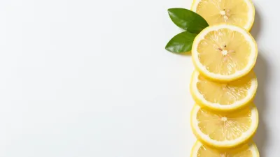 Lemon Slices Column Glossy Texture - Food - AI generated image