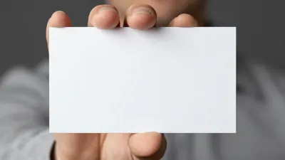 Hand Holding Smooth White Card - People - AI generated image