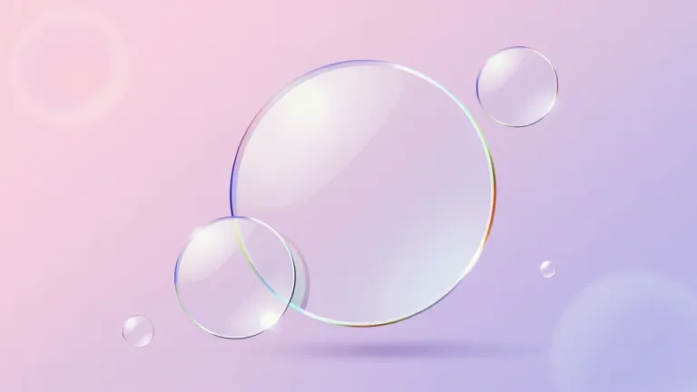 Floating Lens Elements Iridescent Pastel Gradient - Abstract - AI generated image