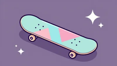 Glossy Skateboard Deck in Motion - Sports - AI generated image