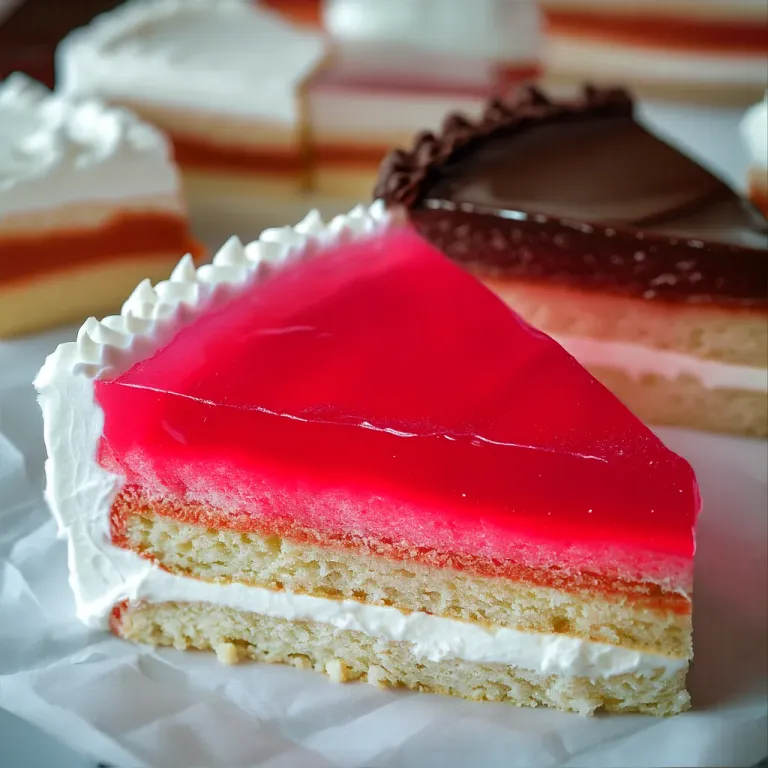 Raspberry-Gel-Cake Slice with Whipped Cream - Food - AI generated image
