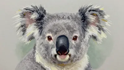 Koala Calmly Gazing with Soft Fur - Wildlife - AI generated image