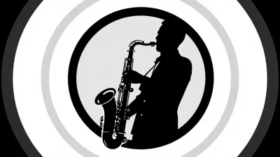 Silhouette Saxophonist Playing Saxophone - Music - AI generated image