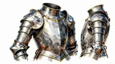 Cuirass Armor Close-Up Reflective Details - Armor - AI generated image
