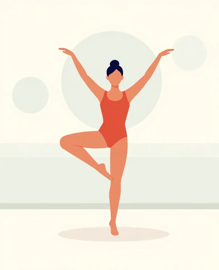 Dancer in Tree Pose Smooth Skin - Dance - AI generated image