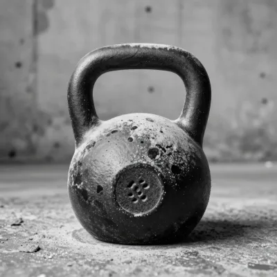 Rough Kettlebell Textured Surface - Fitness - AI generated image
