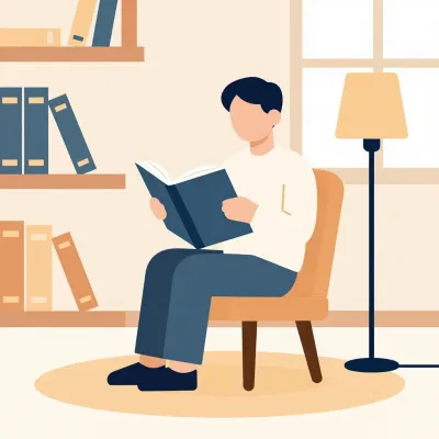Person Reading in Cozy Armchair - Reading - AI generated image