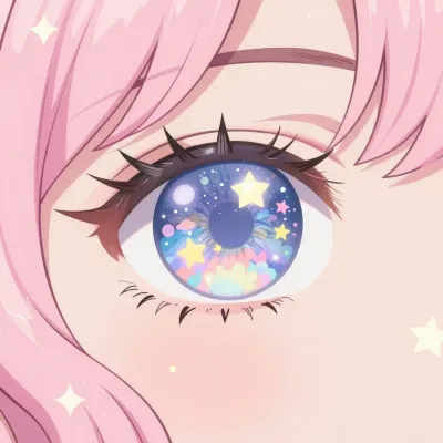 Anime Eye with Starry Iris - Anime - AI generated image