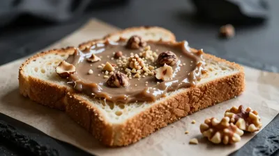 Hazelnut Spread Toasted Bread - Food - AI generated image