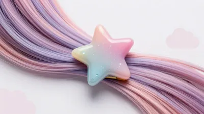 Pastel Star Hair Clip Dreamy Hair - Hair Accessories - AI generated image