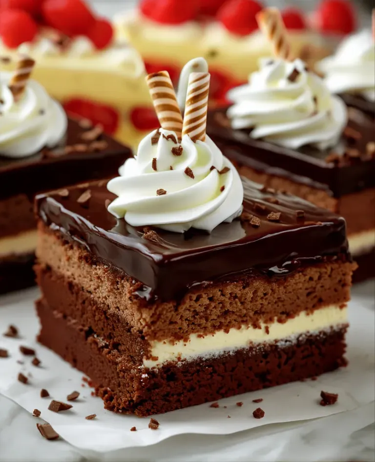 Chocolate Cake with Ganache and Whipped Cream - Food - AI generated image