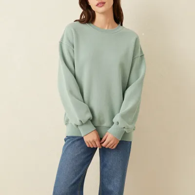 Mint-Green Sweatshirt Casual Pose - Fashion - AI generated image