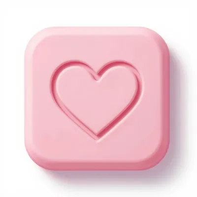 Pink Soap Bar with Heart-Shaped Indentation - Beauty - AI generated image