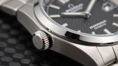 Luxury Wristwatch Macro Brushed Metal - Luxury - AI generated image