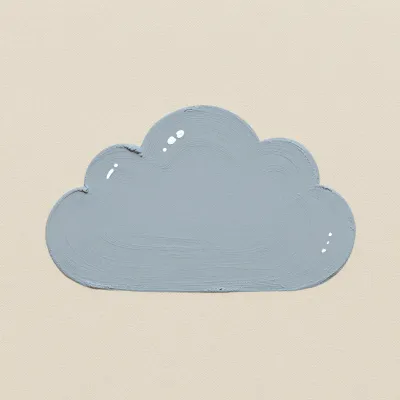 Hand-Painted Cloud on Beige Canvas - Art - AI generated image