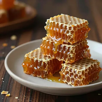 Honeycomb Toffee Shards Stacked Pyramid - Food - AI generated image