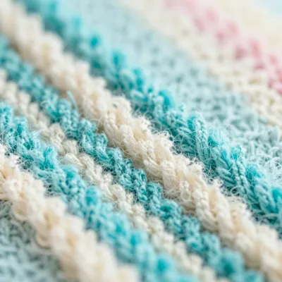 Chenille Fabric Close-Up in Pastel Colors - Textiles - AI generated image