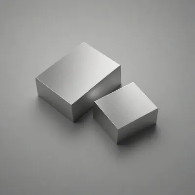 Brushed Metal Cubes Diagonally Positioned - Metal - AI generated image