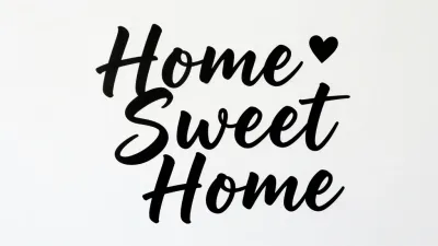 Home Sweet Home Heart Symbol - Typography - AI generated image
