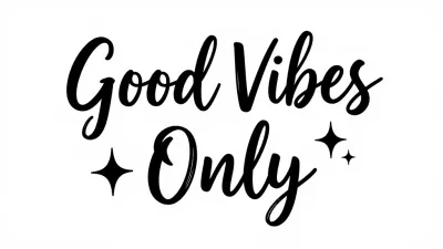 Good Vibes Only Decorative Text - Typography - AI generated image
