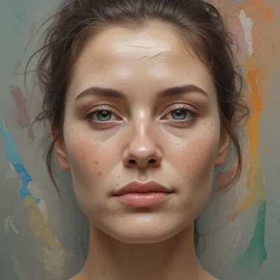 Velvety Skin Portrait with Soft Lighting - Portrait - AI generated image