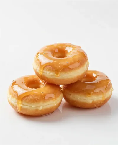 Honey-Glazed Donuts Pyramid Stack - Food - AI generated image