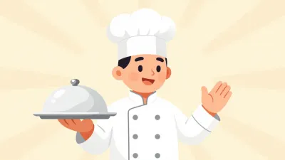 Three Chefs in White Uniforms Presenting - Food - AI generated image