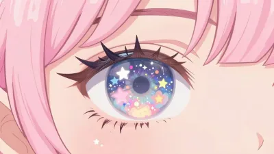 Anime Eye with Galaxy Iris and Soft Lighting - Anime - AI generated image