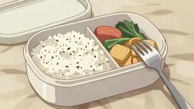 Bento Box with Neatly Arranged Food Ready to Eat - Food - AI generated image