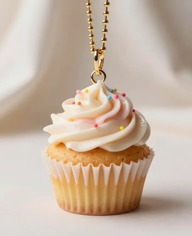 Cupcake with Sprinkles and Pendant - Food - AI generated image