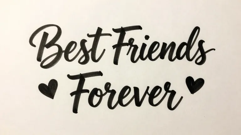 Handwritten 'Best Friends Are Forever' on Paper - Typography - AI generated image