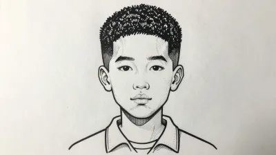 Afro-Boy Portrait with Collared Shirt - Portrait - AI generated image