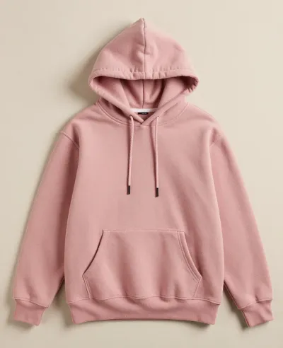 Dusty Pink Hoodie Flat Lay - Fashion - AI generated image