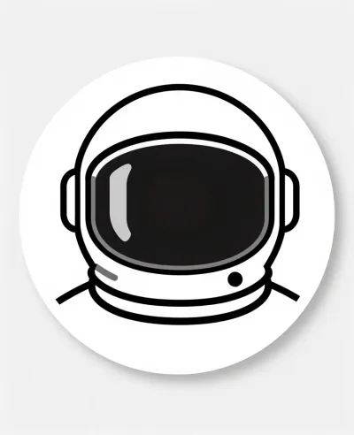 Astronaut Helmet Icon - Iconography - AI generated image