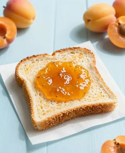 Apricot Jam Toast Crisp Texture - Food - AI generated image