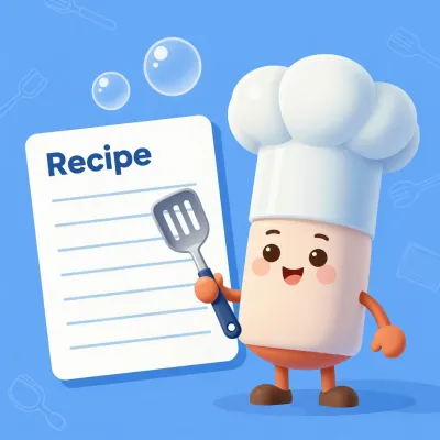 Chef Character Holding Recipe Card and Spatula - Character - AI generated image