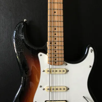 Electric Guitar Glossy Finish Closeup - Musical Instruments - AI generated image