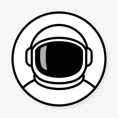 Astronaut Helmet Reflective Visor - Astronaut - AI generated image