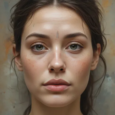 Freckled Portrait with Diffused Lighting - Portrait - AI generated image