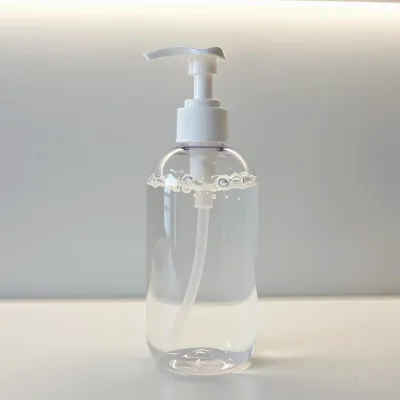 Clear Shampoo Bottle with White Pump - Beverage - AI generated image