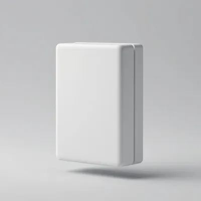White Brick Floating Mid-Air Smooth Surface - Minimalism - AI generated image