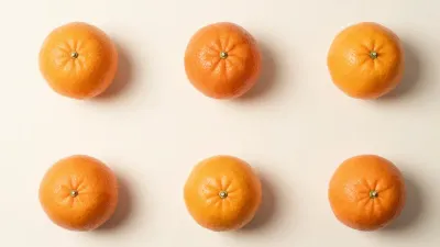 Tangerines Grid Arrangement Grid Pattern - Food - AI generated image