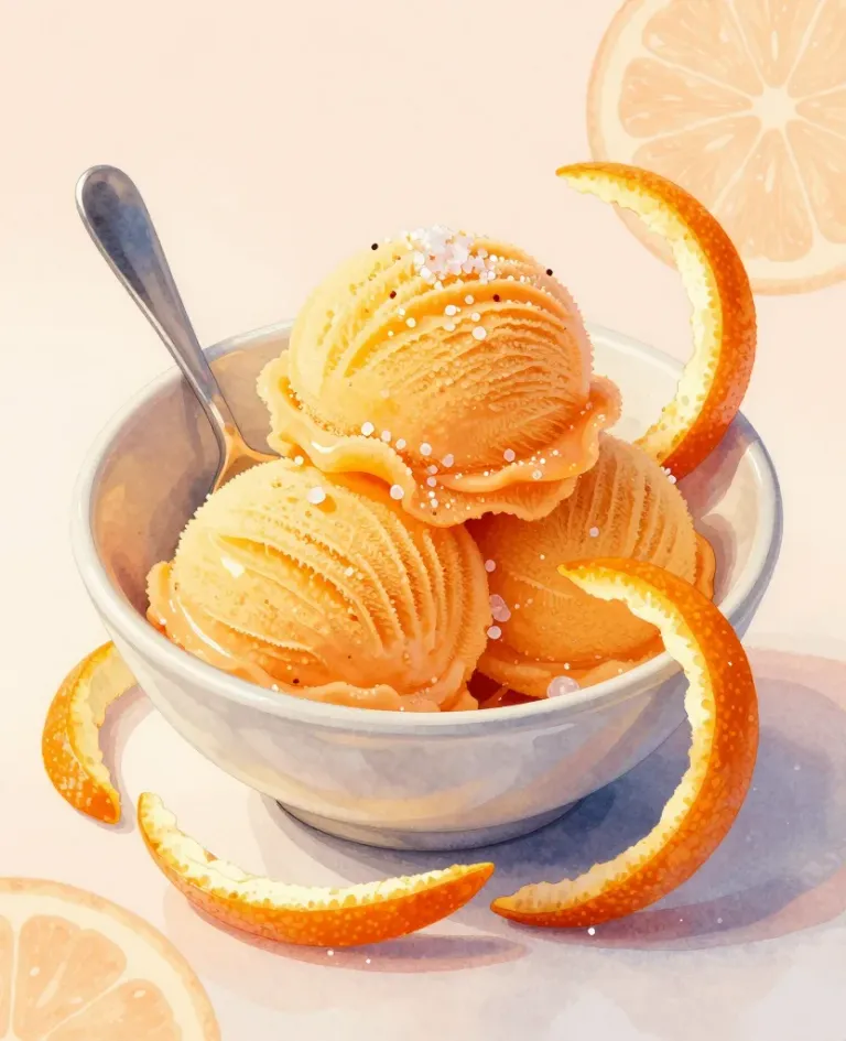 Citrus Sorbet Bowl with Orange Slices - Food - AI generated image