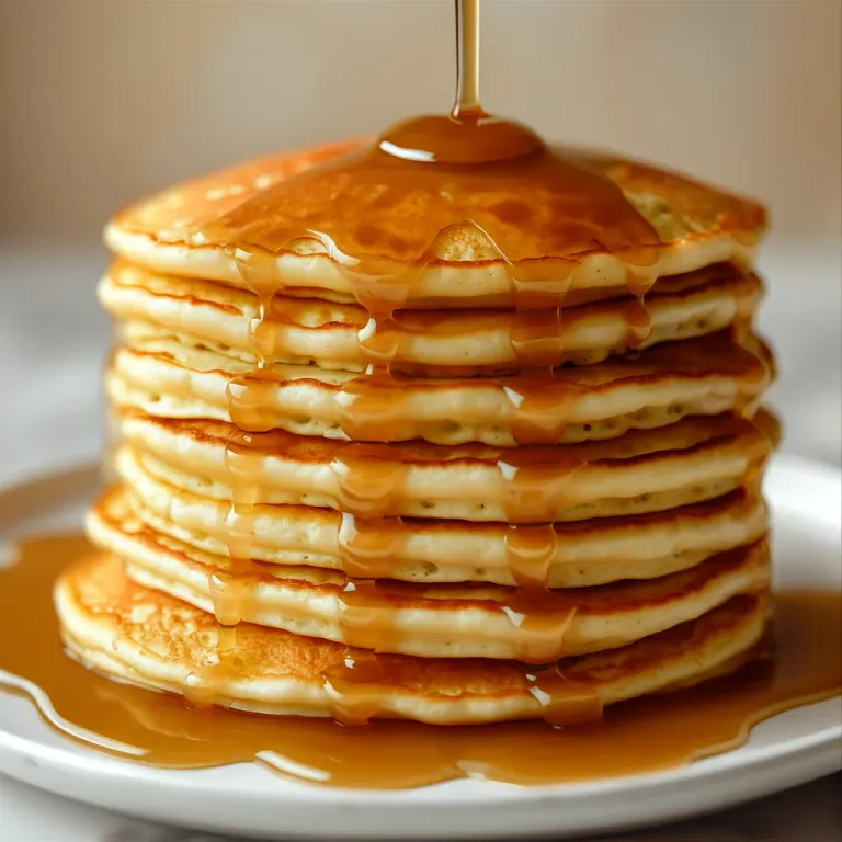 Pancakes with Salted Caramel Sauce - Food - AI generated image