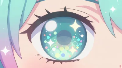 Glossy Fish-Eye Eye Dreamy Sparkle - Character - AI generated image