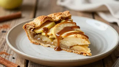 Caramel Apple Galette with Flaky Crust - Food - AI generated image