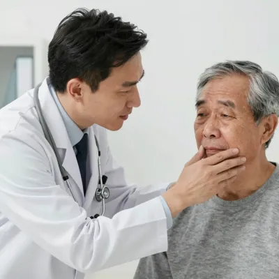Doctor Examining Patient in Soft Light - Medical - AI generated image