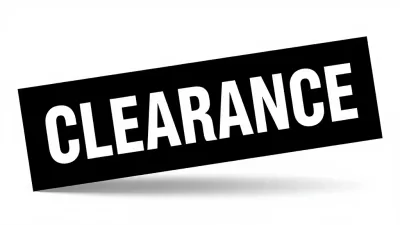 Black Clearance Placard Bold Tilt - Signage - AI generated image